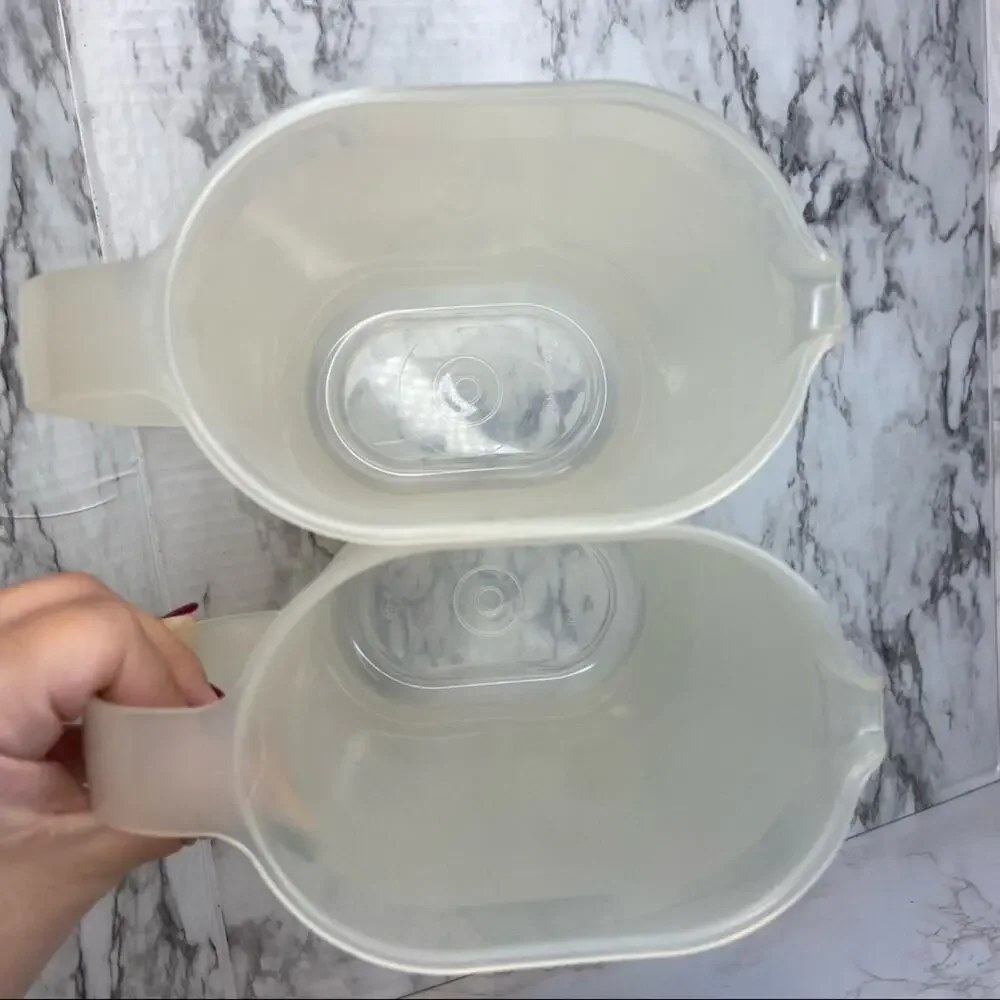 Vintage Clear Tupperware Beverage Container 1 Quart Each